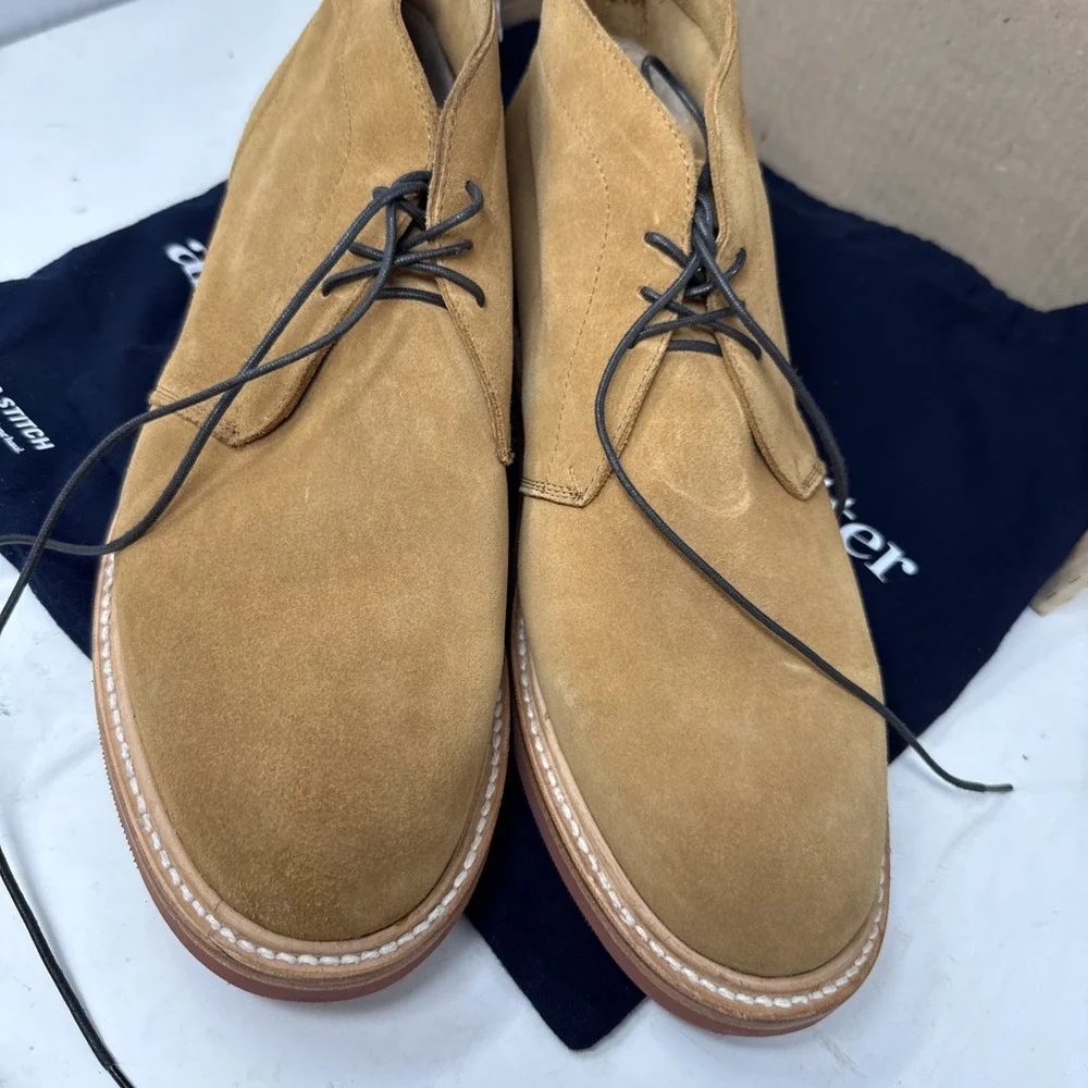 Mens 12 Taylor Stitch Unlined Chukka Boot Butterscotch Ankle Vibram Leather
